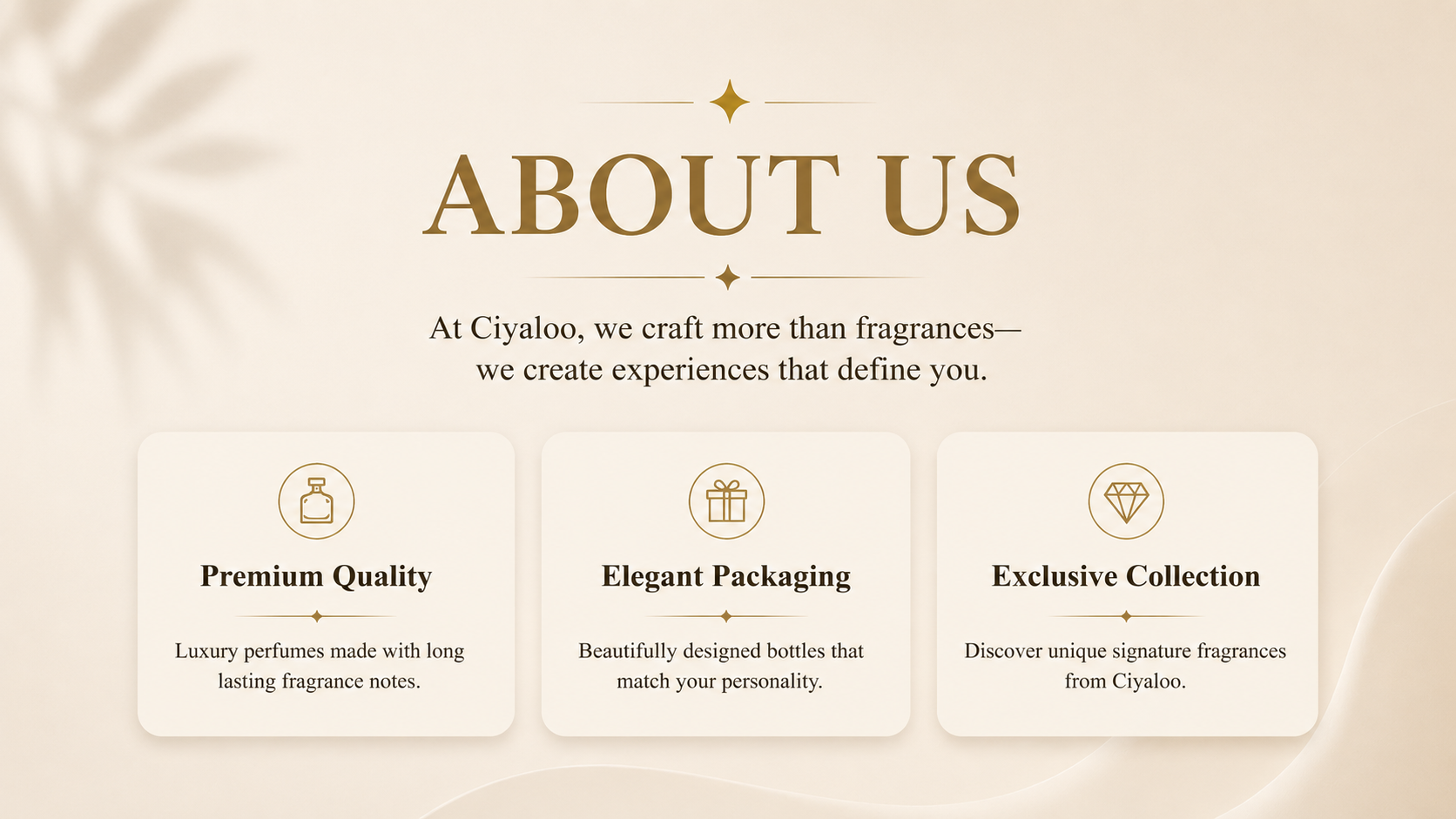 CIYALOO luxury perfume collection and premium fragrance brand
